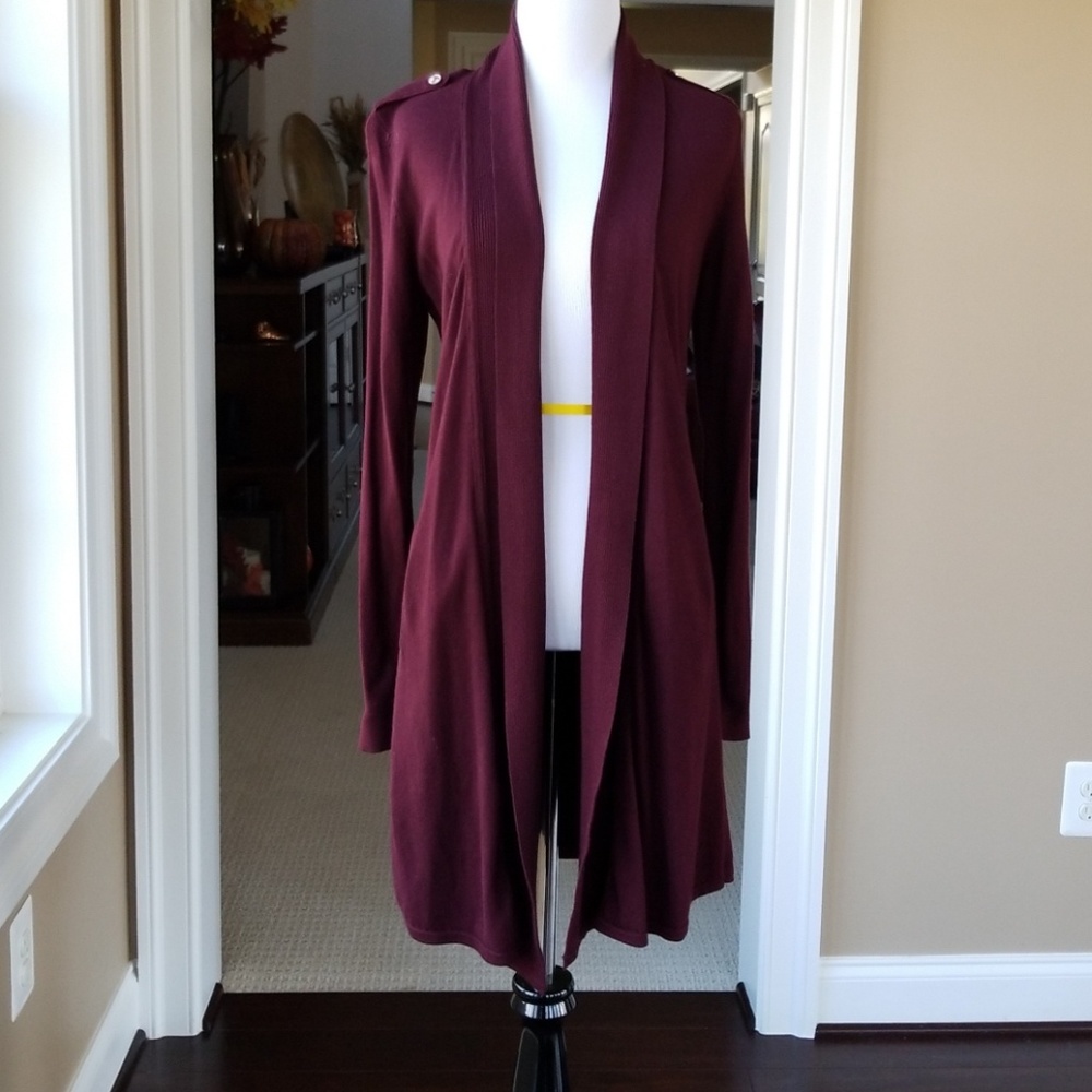 White House Black Market open front duster